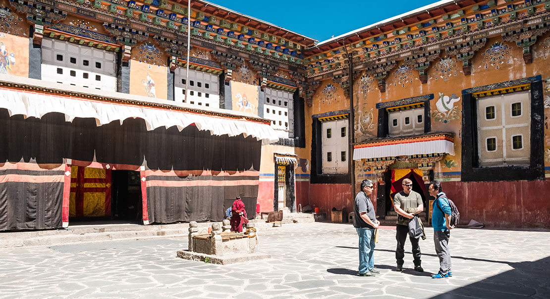 My friends from USA at Sakya monastery